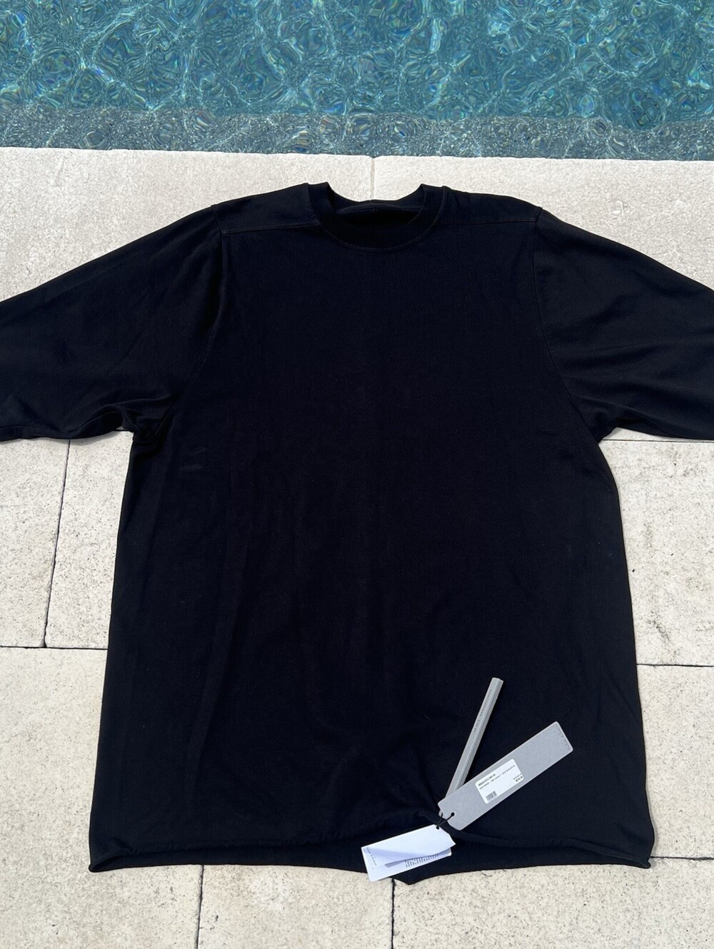 RICK OWENS Jumbo Short Sleeve Tee Men's Size M Black RR02E1274 NWT $520